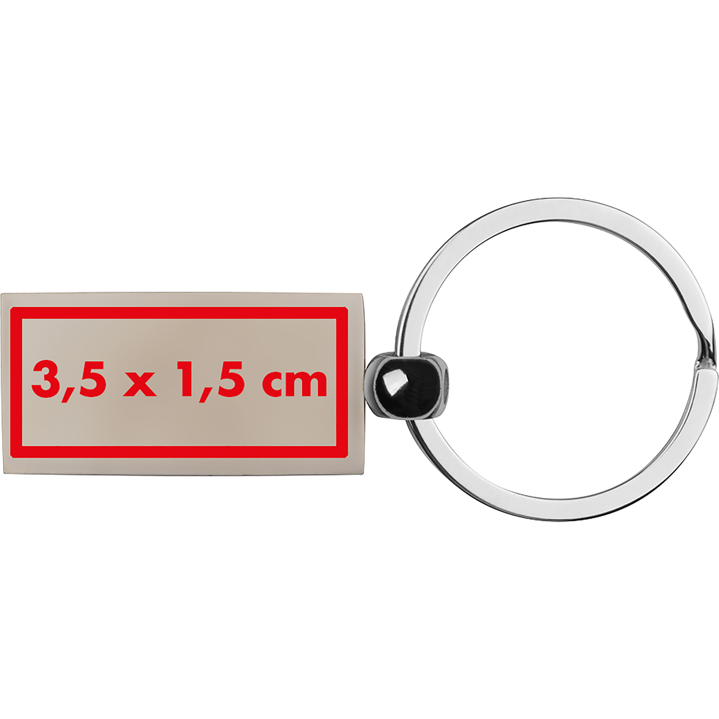 Porte-clés en métal rectangulaire CECILIA - 4