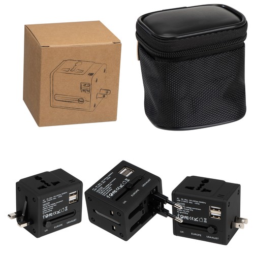 Adaptateur de voyage caoutchouté personnalisé