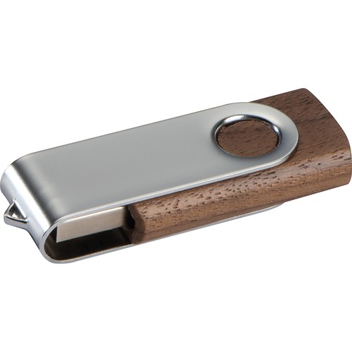 Clé USB Twist avec corps en bois foncé - 2
