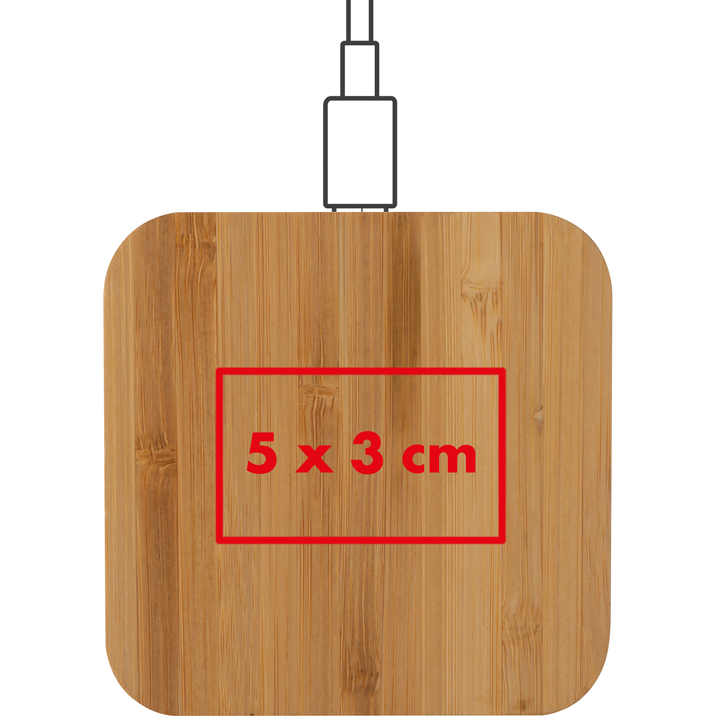 Chargeur sans fil en bambou avec 2 Hubs USB ROMAN - 4