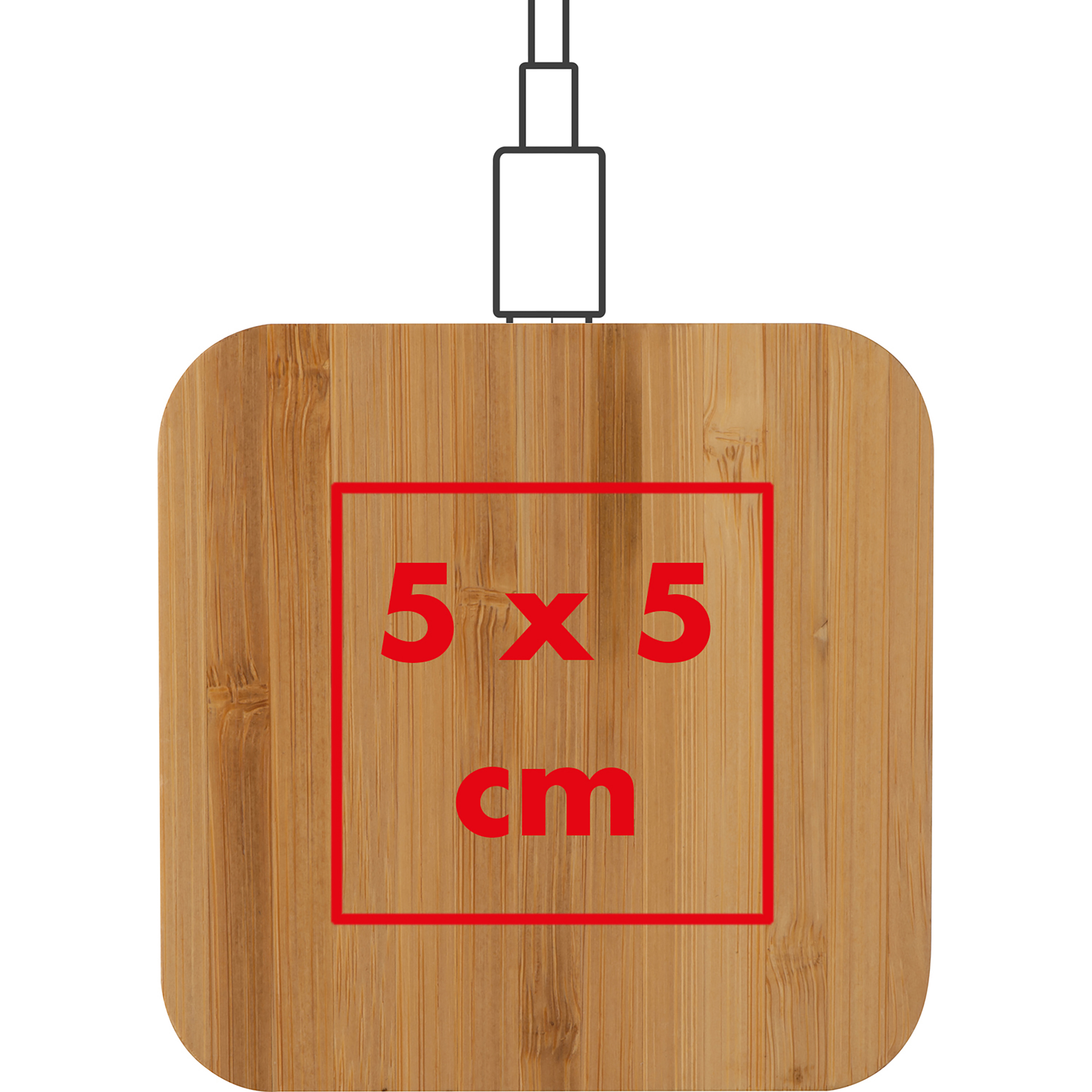 Chargeur sans fil en bambou avec 2 Hubs USB ROMAN - 5