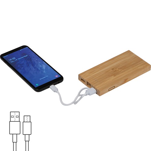 Chargeur en bambou SAMANTHA - 1