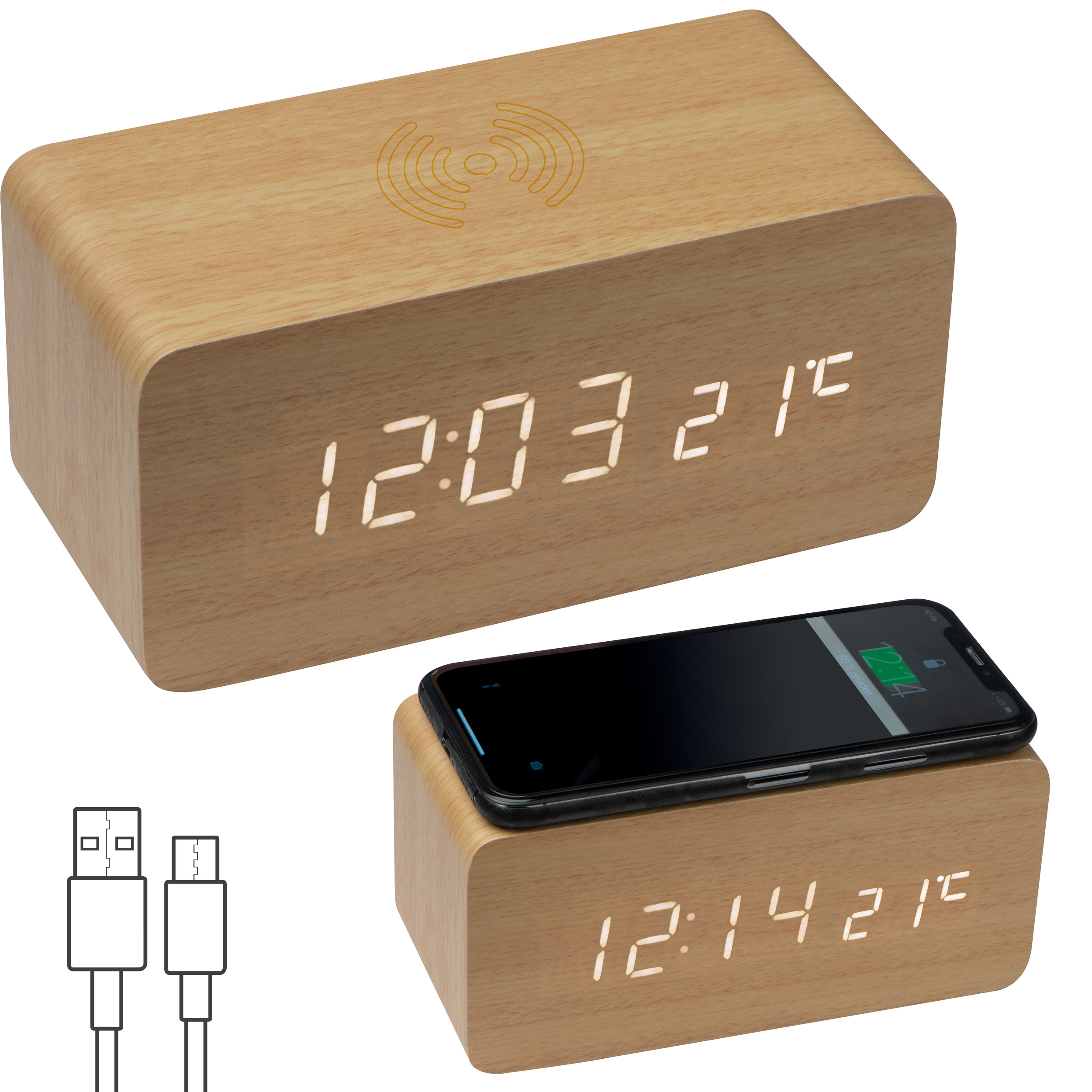 Horloge de bureau avec chargeur intégré DELILAH - 1