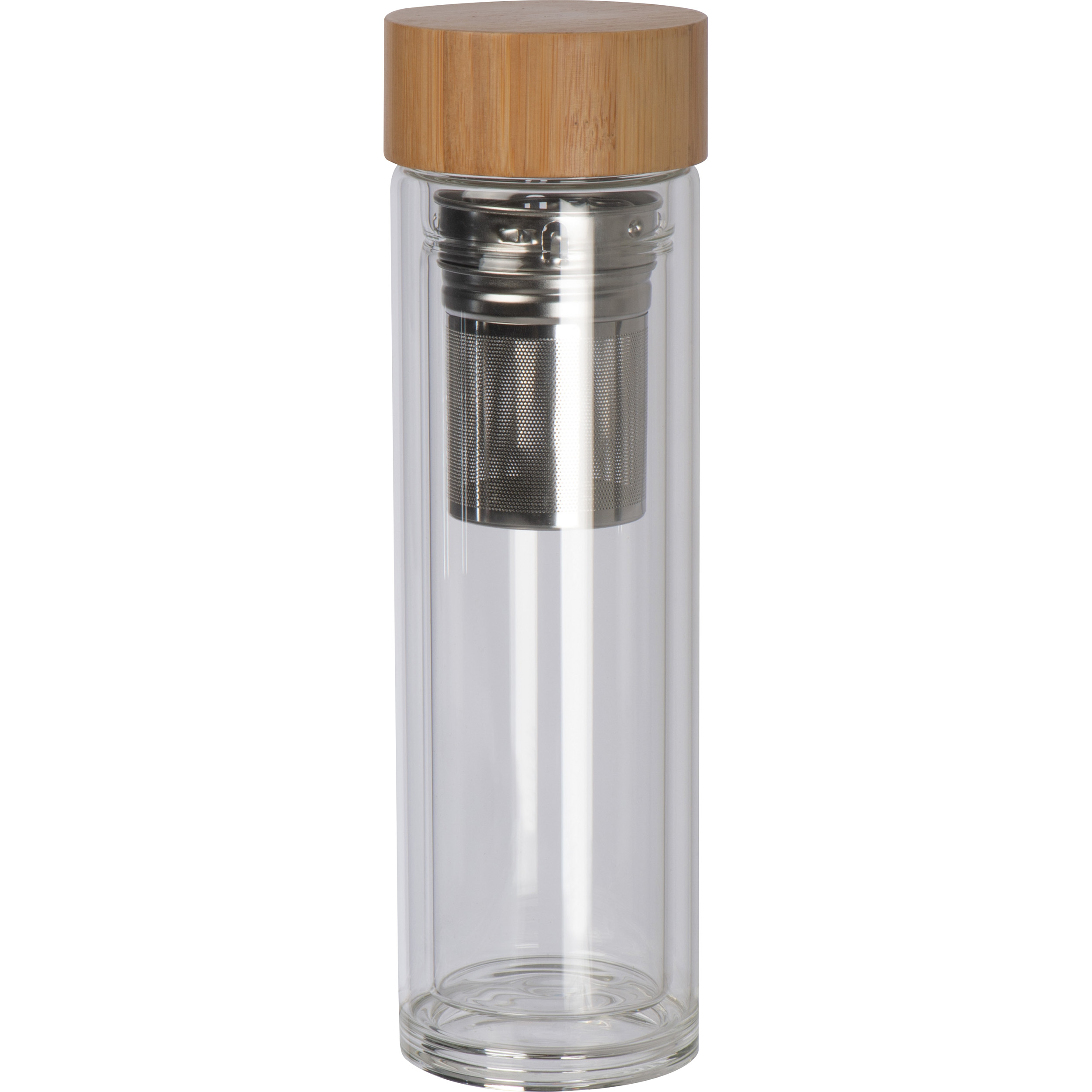 Bouteille avec couvercle en bambou (420 ml) HENDRIK - 1