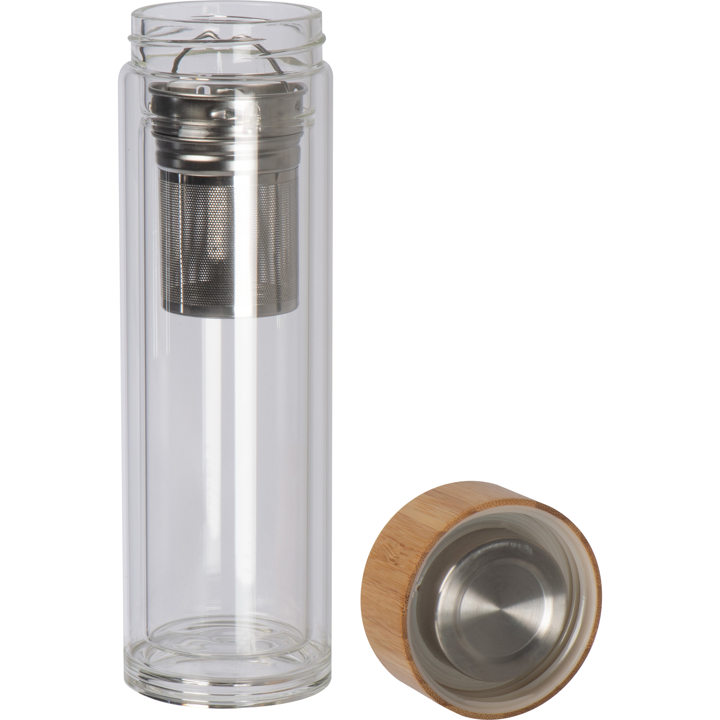 Bouteille avec couvercle en bambou (420 ml) HENDRIK - 2