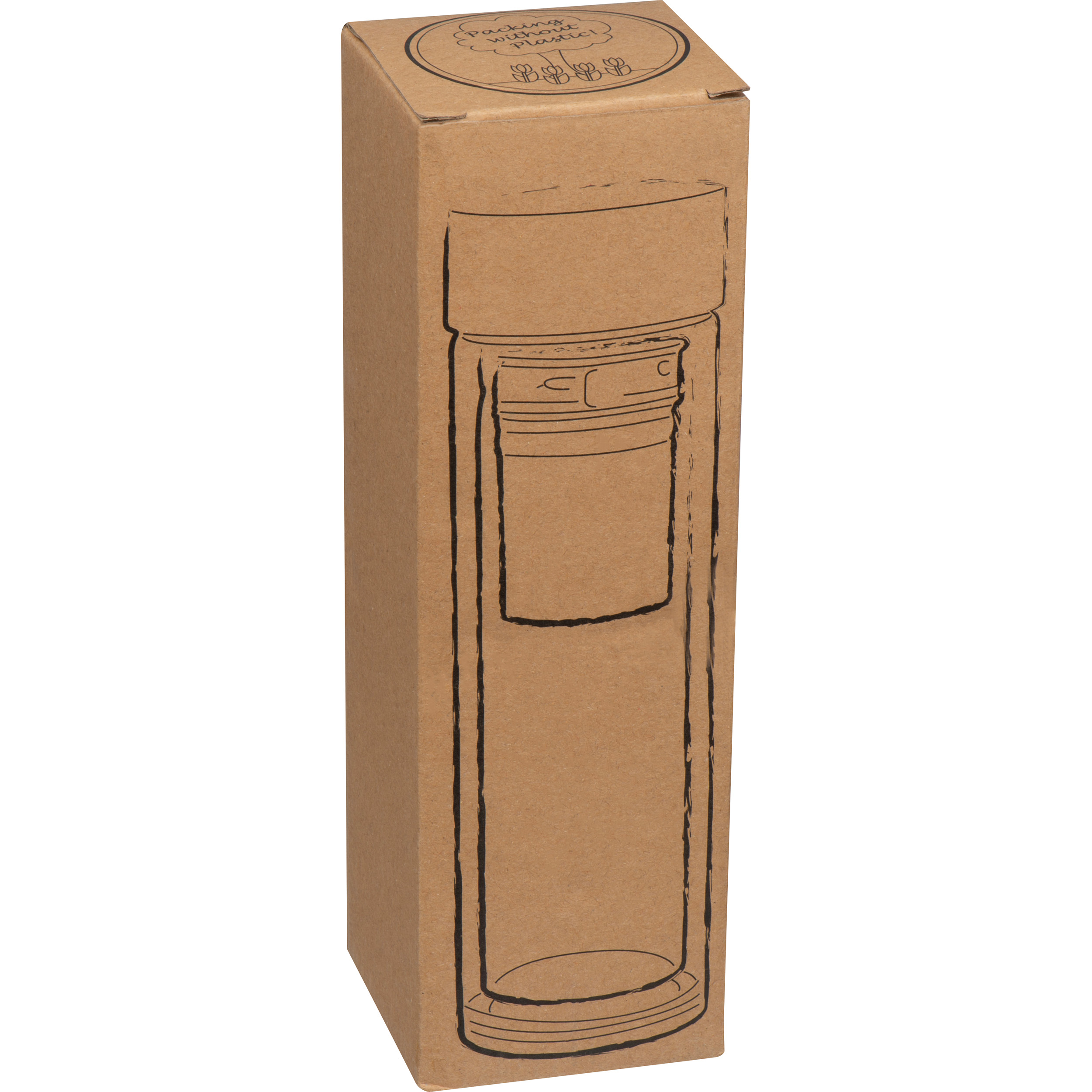 Bouteille avec couvercle en bambou (420 ml) HENDRIK - 3
