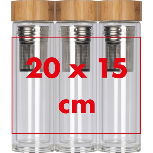 Bouteille avec couvercle en bambou (420 ml) HENDRIK - 5