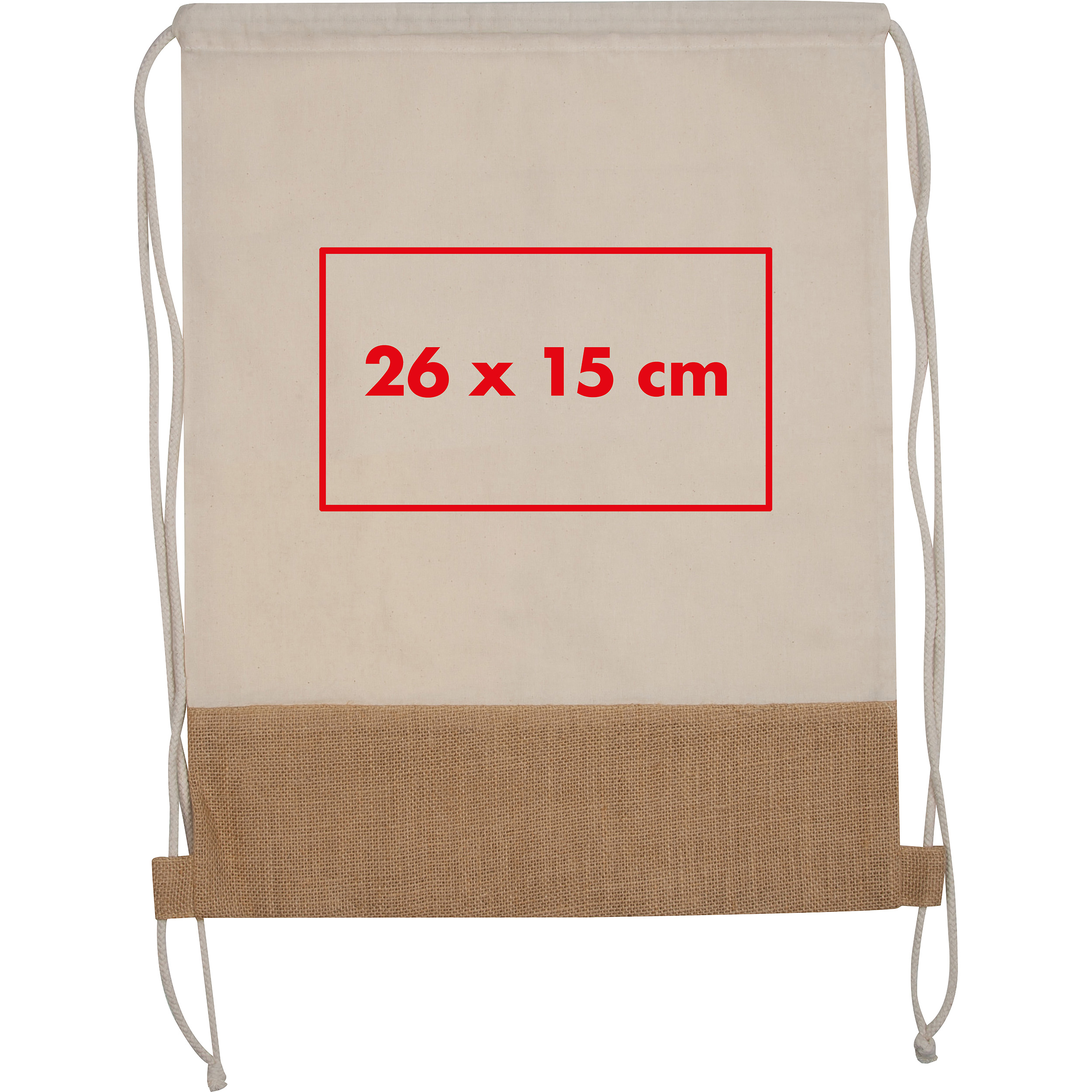 Gymbag avec fond en jute EWELINA - 4