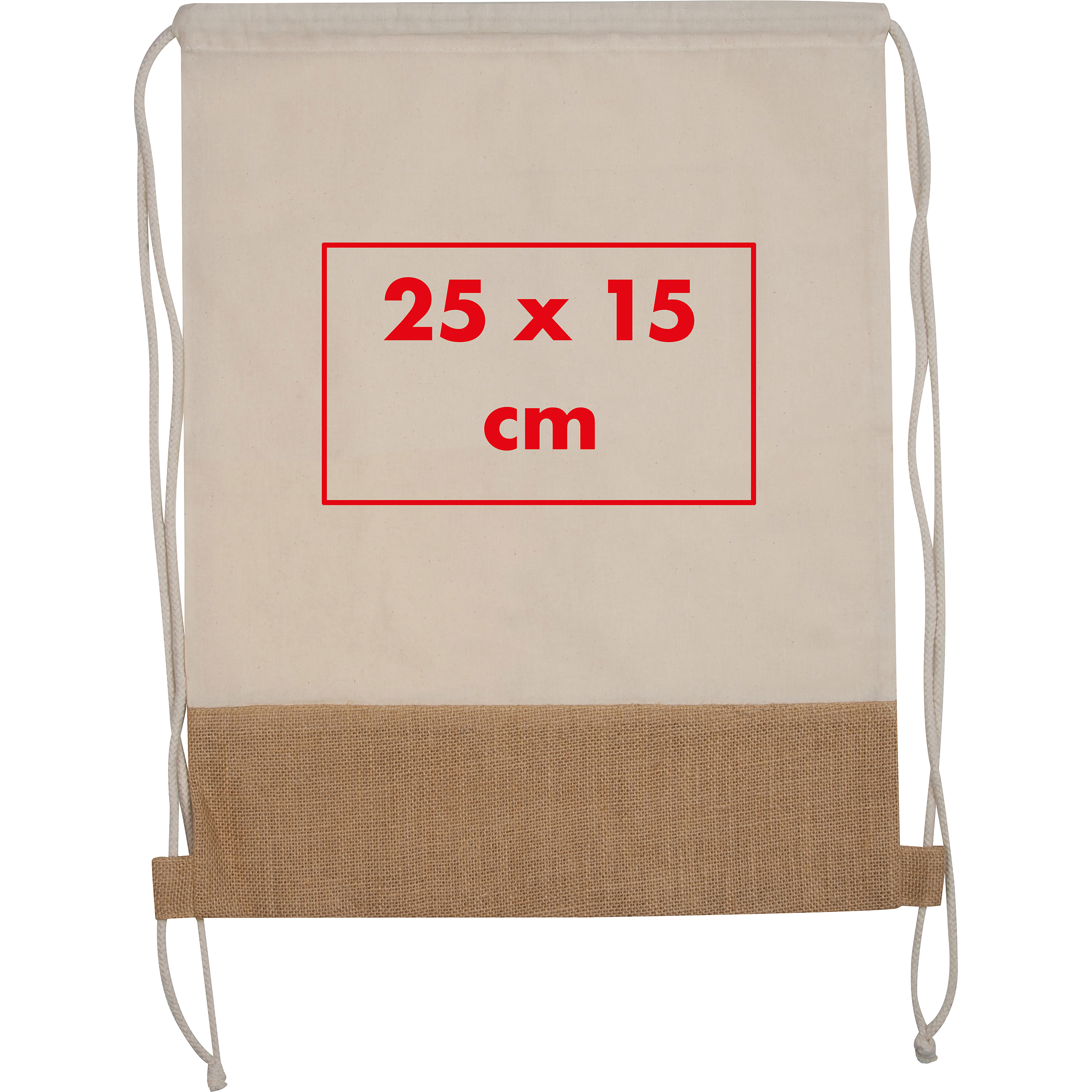 Gymbag avec fond en jute EWELINA - 5