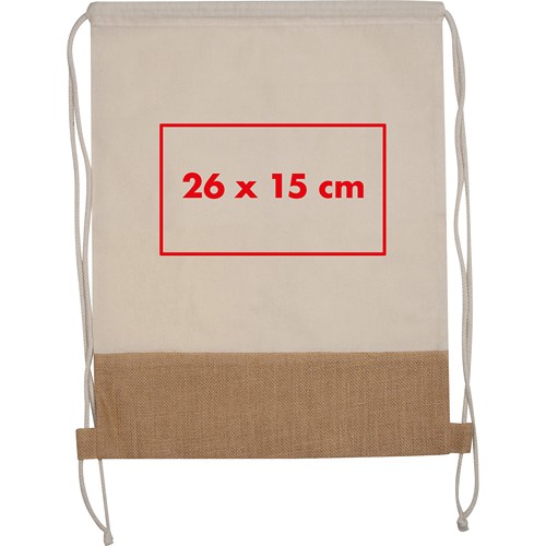 Gymbag avec fond en jute EWELINA - 4