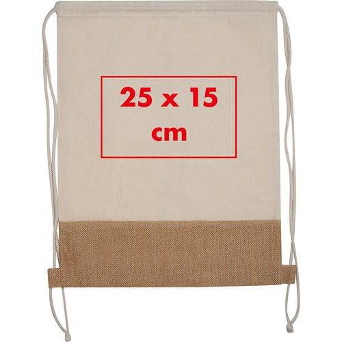 Gymbag avec fond en jute EWELINA - 5