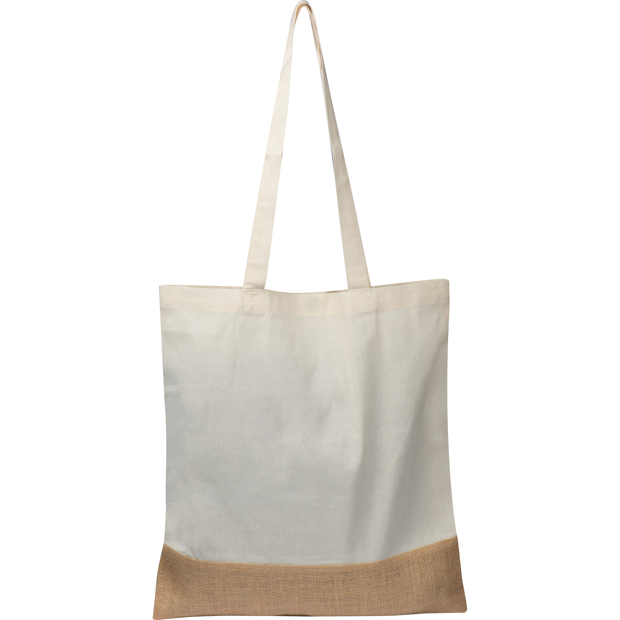 Sac à provisions avec fond en jute et cotton DOREEN - 1