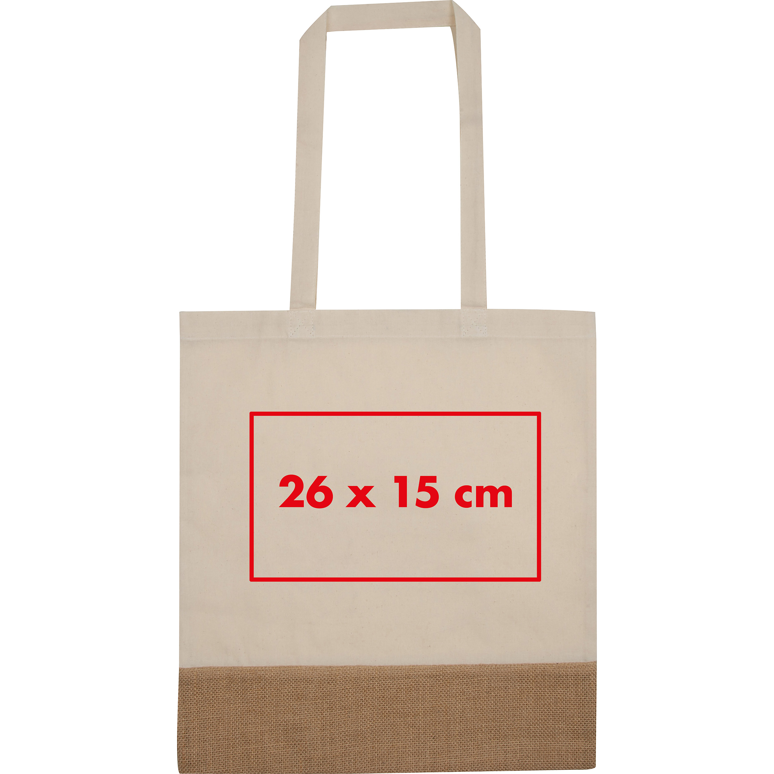 Sac à provisions avec fond en jute et cotton DOREEN - 4