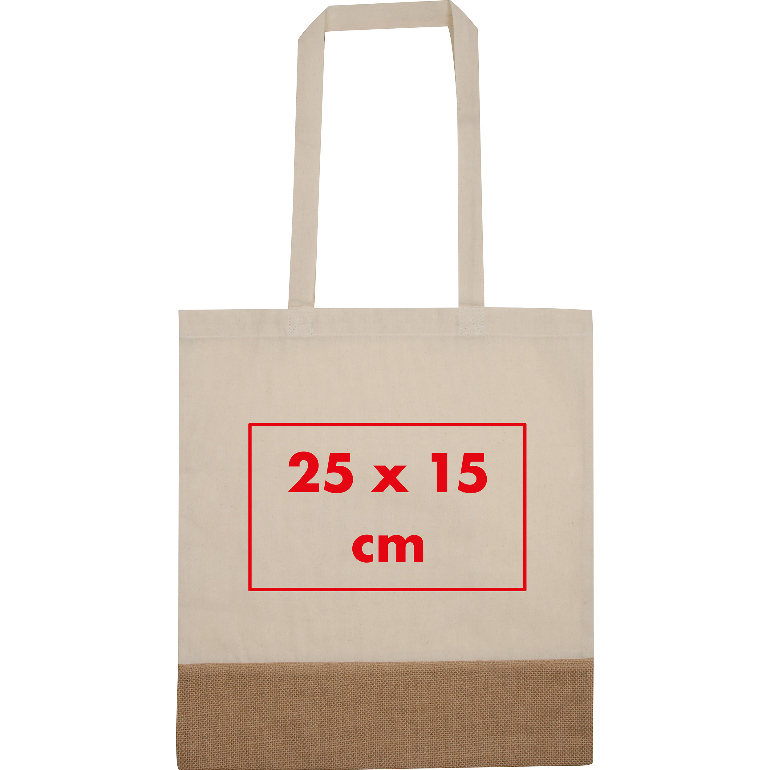Sac à provisions avec fond en jute et cotton DOREEN - 5