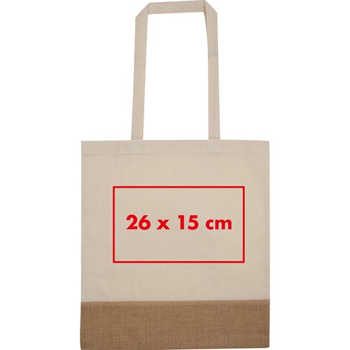 Sac à provisions avec fond en jute et cotton DOREEN - 4