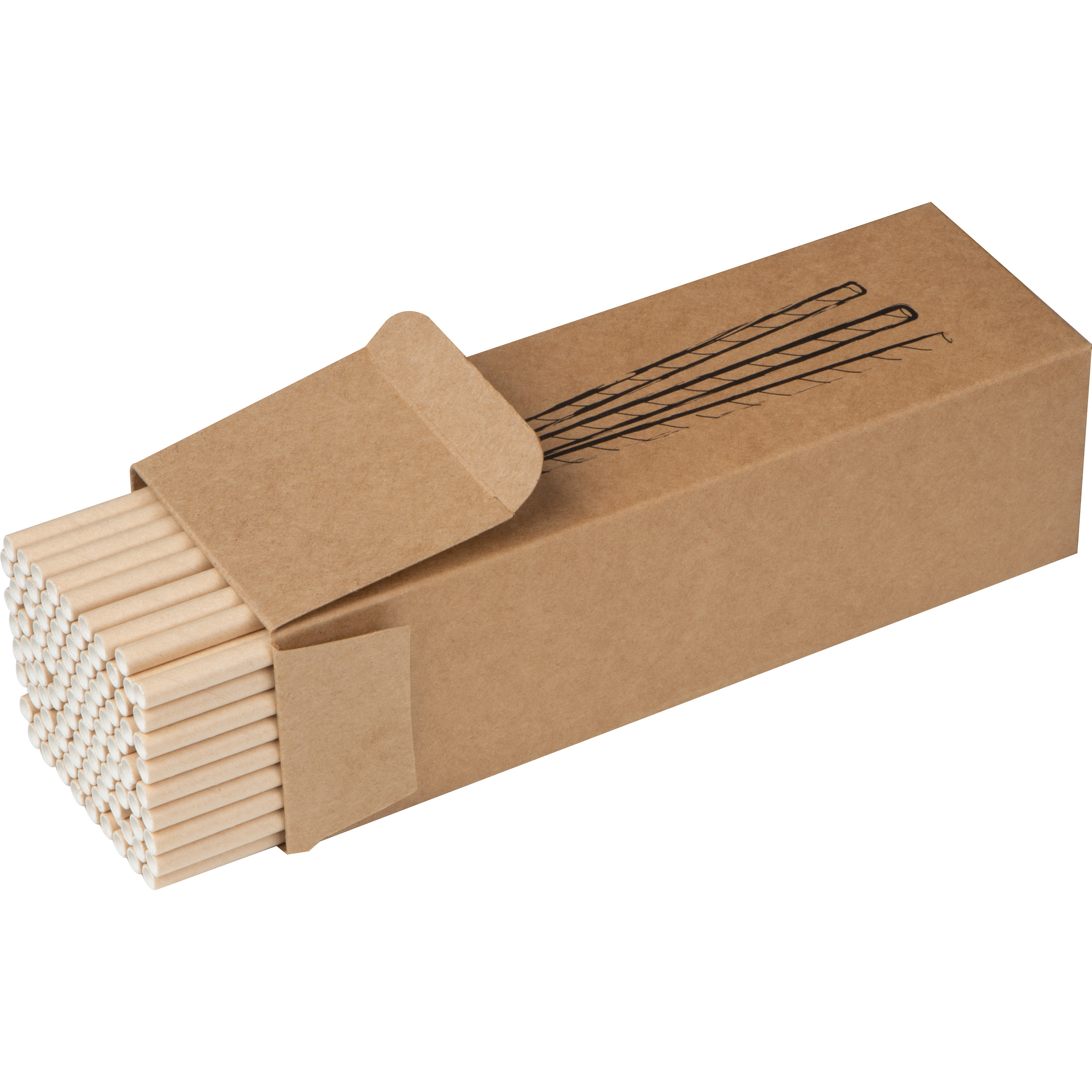 Lot de 100 pailles en papier CARTER - 1