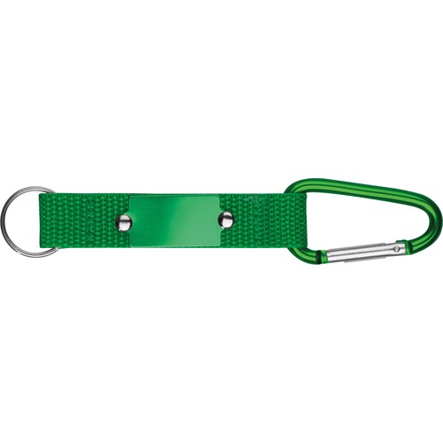 Porte-clés avec mousqueton et plaque de métal PHYLLIS - 3