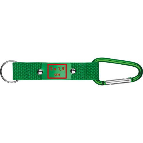 Porte-clés avec mousqueton et plaque de métal PHYLLIS - 4