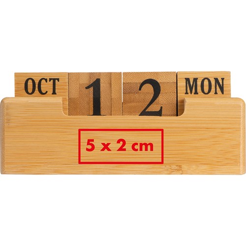 Calendrier de bureau en bambou ANNABELLE - 4