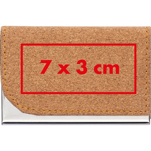 Porte-cartes en métal avec surface en liège ROBERTO - 4