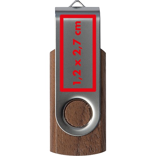 Clé USB Twist avec corps en bois foncé 8GO RUTA - 4