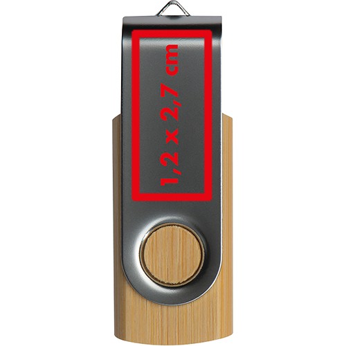 Clé USB Twist avec corps en bois moyen 8GO - 4