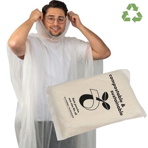 Poncho de pluie en PLA - compostable DAVIDE - 1