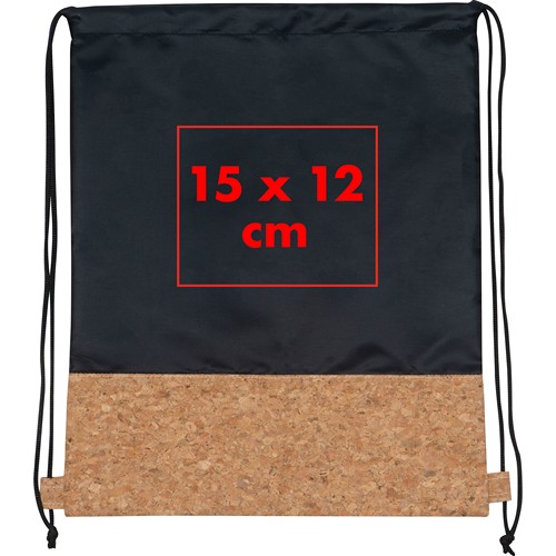 Gymbag en polyester avec fond en liège DOMINIKA - 3