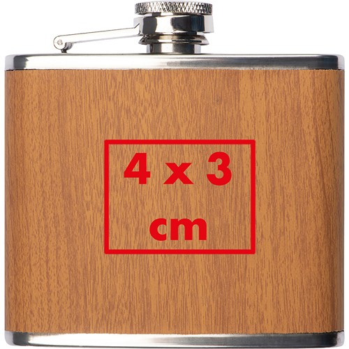 Flasque avec étui en bois 170 ml SUSANNA - 4