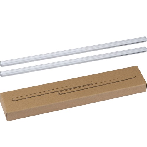 Set de deux pailles en verre MARCELINA - 1