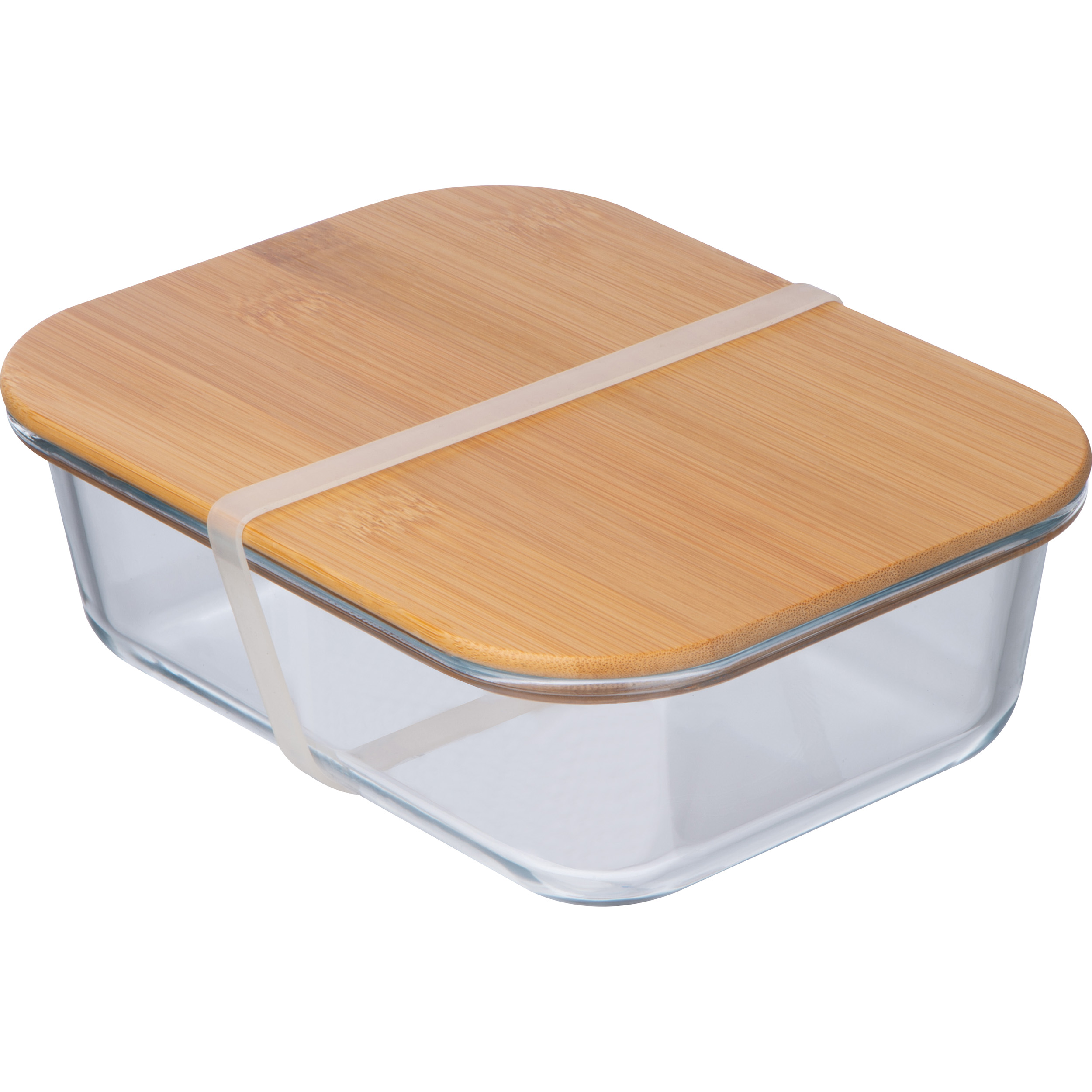 Lunchbox en verre avec couvercle en bambou KYLE - 2