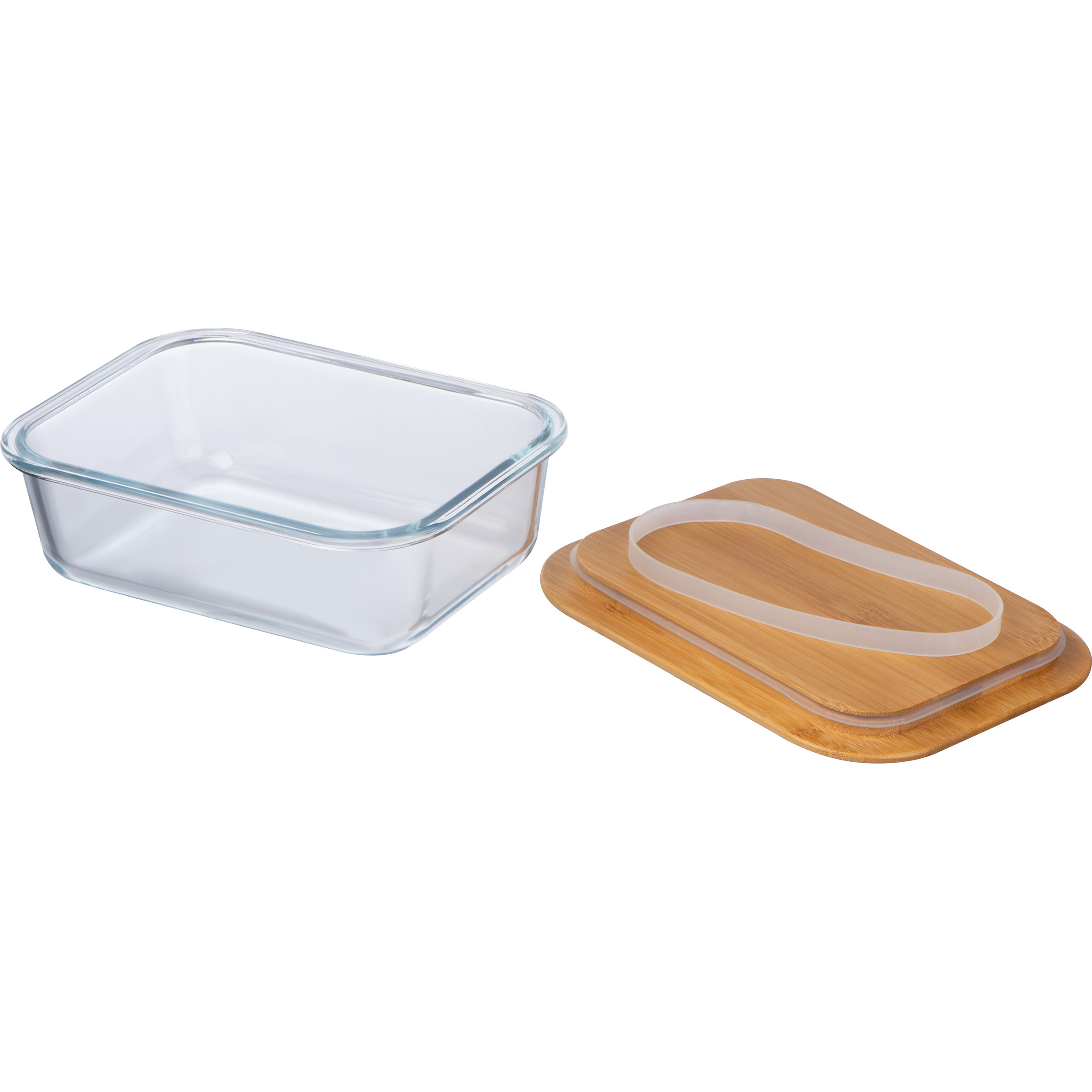 Lunchbox en verre avec couvercle en bambou KYLE - 3