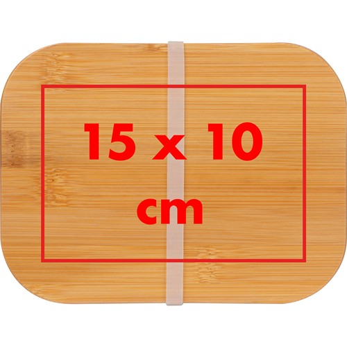 Lunchbox en verre avec couvercle en bambou KYLE - 5