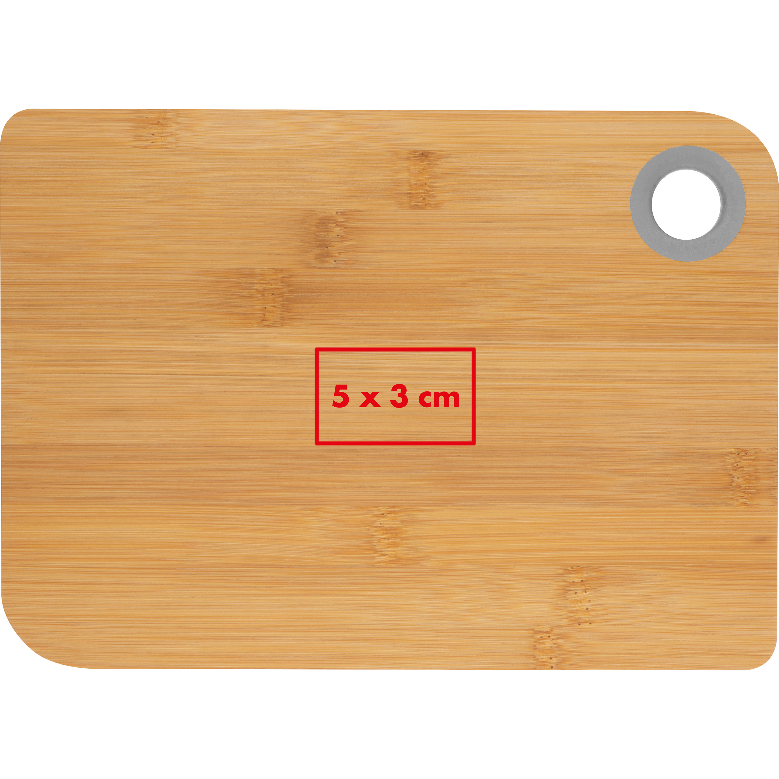 Planche à découper en bambou avec anneau en silicone coloré SHELBY - 3