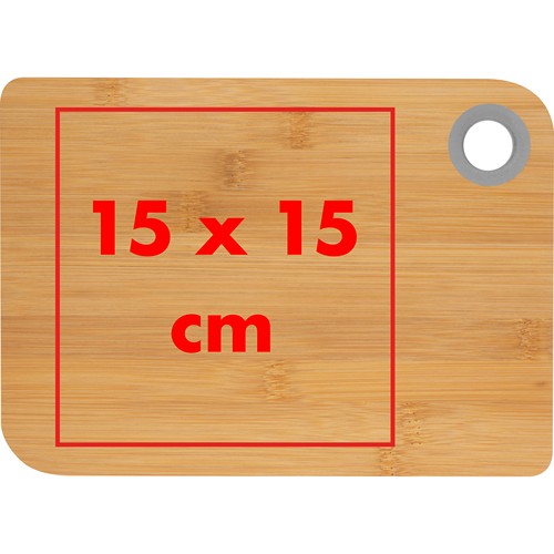 Planche à découper en bambou avec anneau en silicone coloré SHELBY - 4