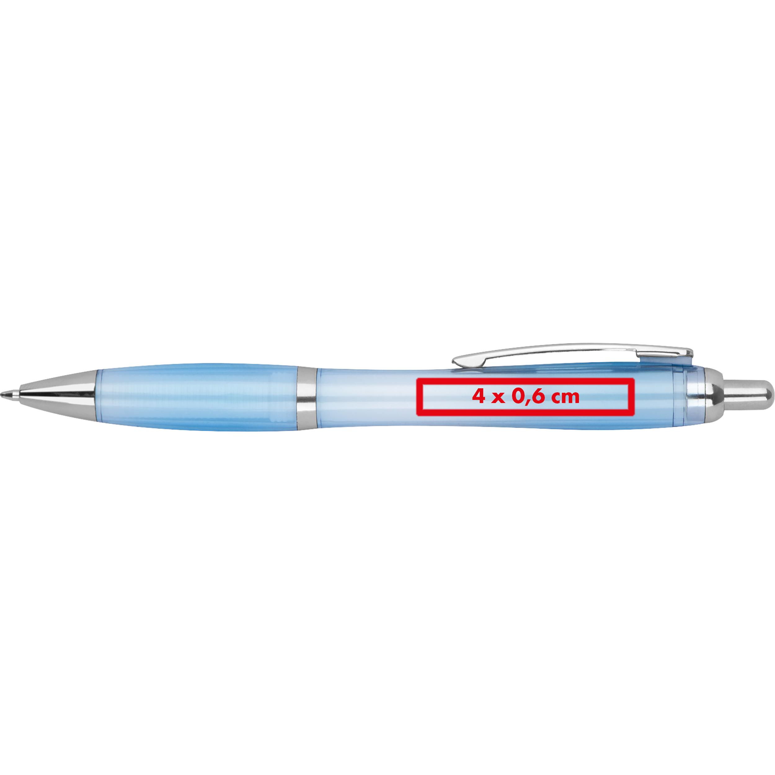 Stylo à bille en RPET transparent JASMIN - 4