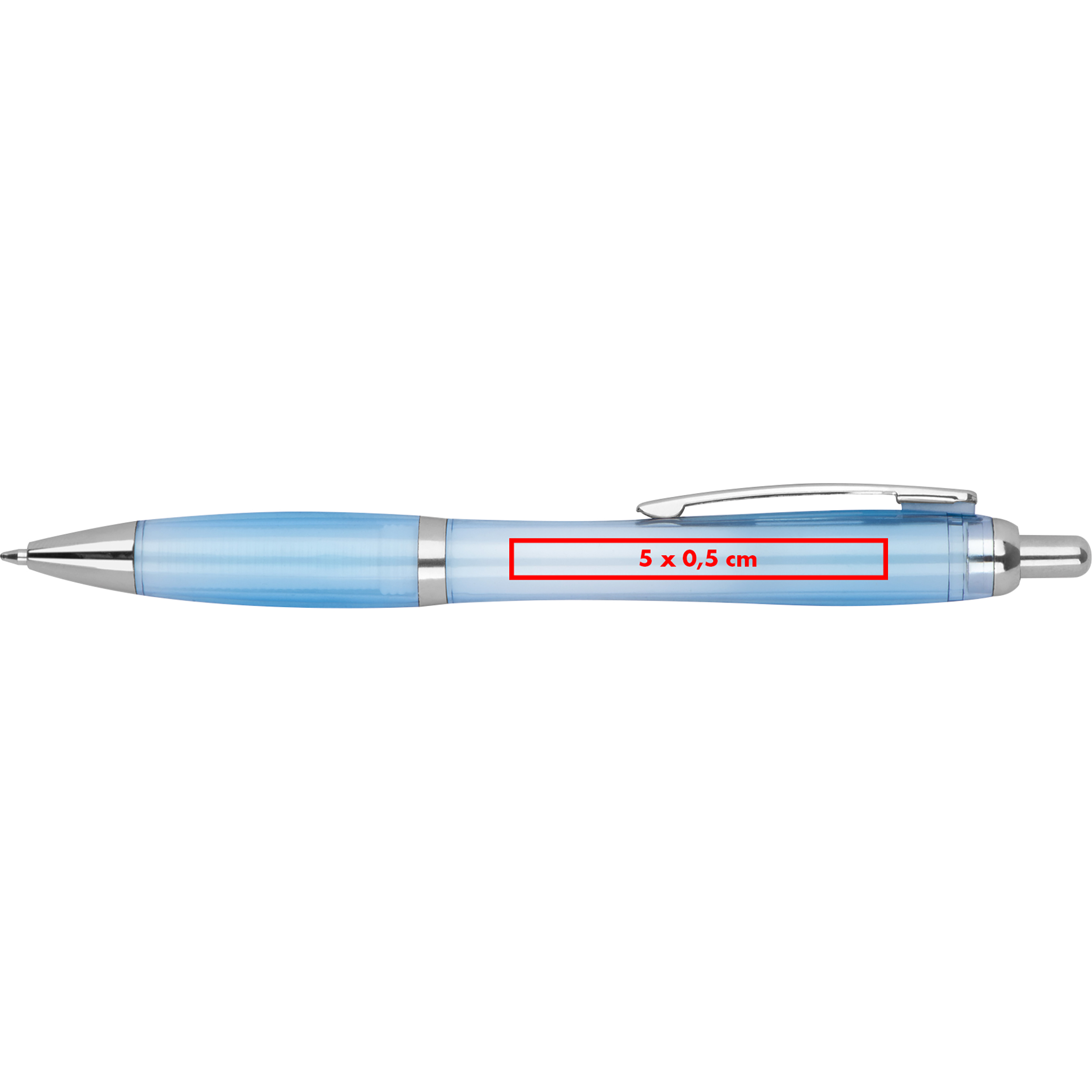 Stylo à bille en RPET transparent JASMIN - 5