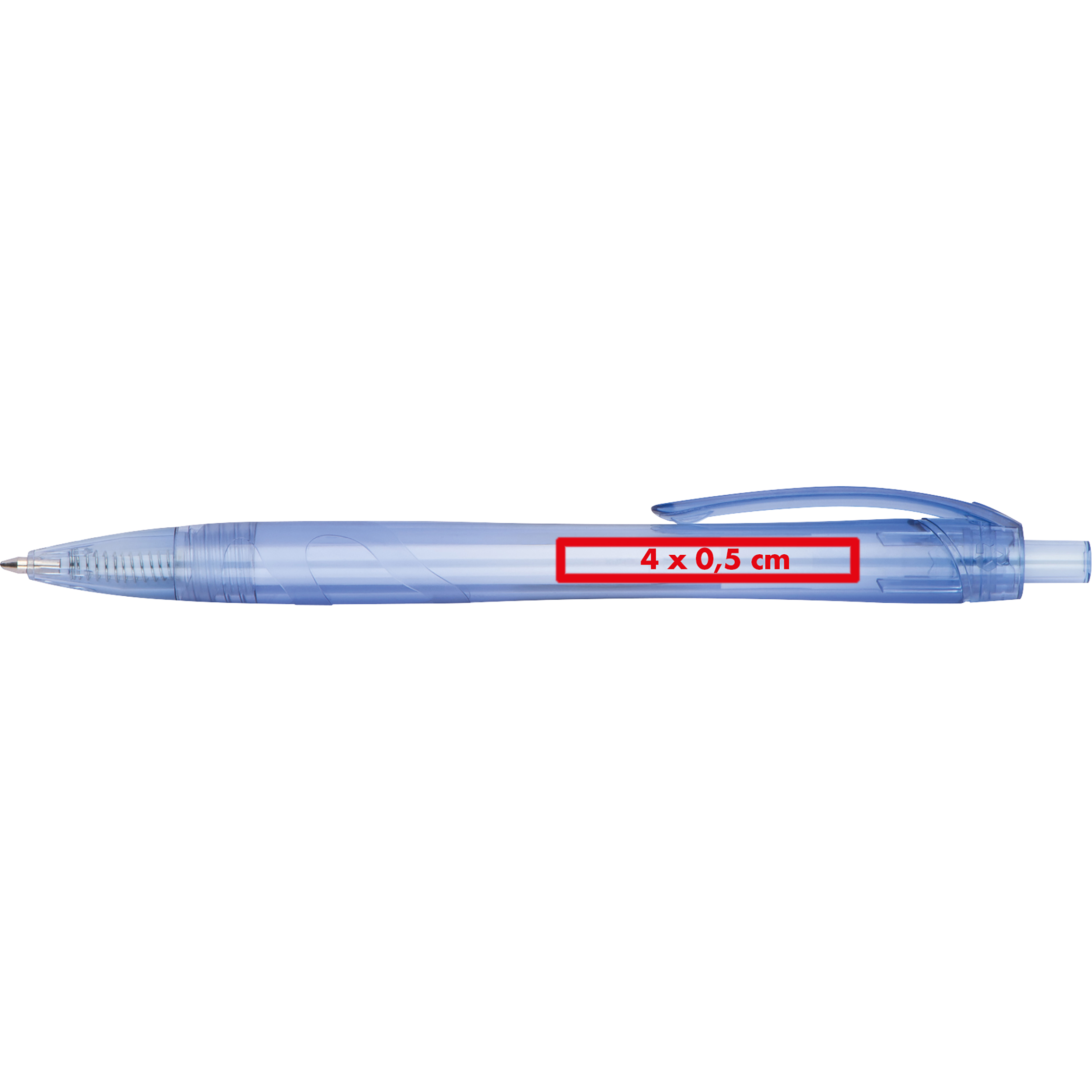 Stylo à bille transparent avec clip incurvé WIKTORIA - 4
