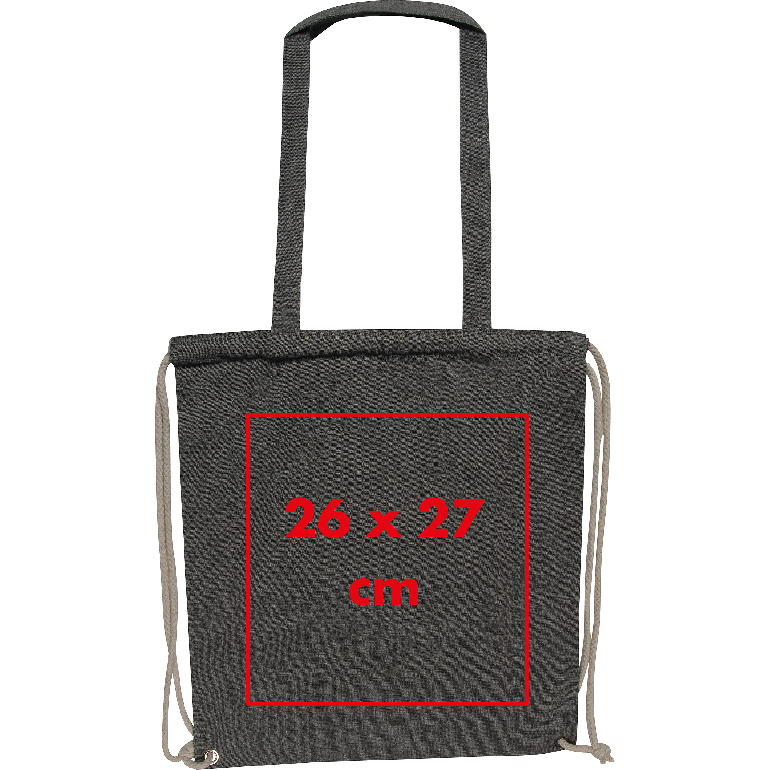 Sac en coton recyclé avec longues poignées VOLKER - 4