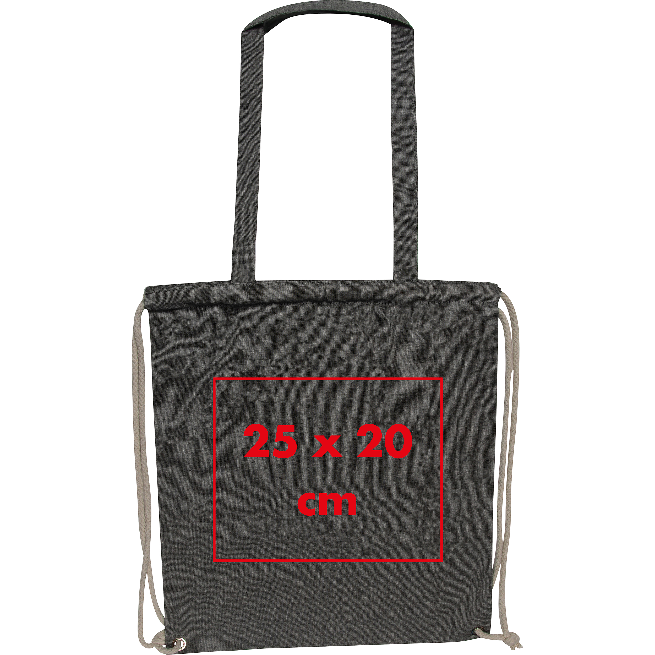Sac en coton recyclé avec longues poignées VOLKER - 5