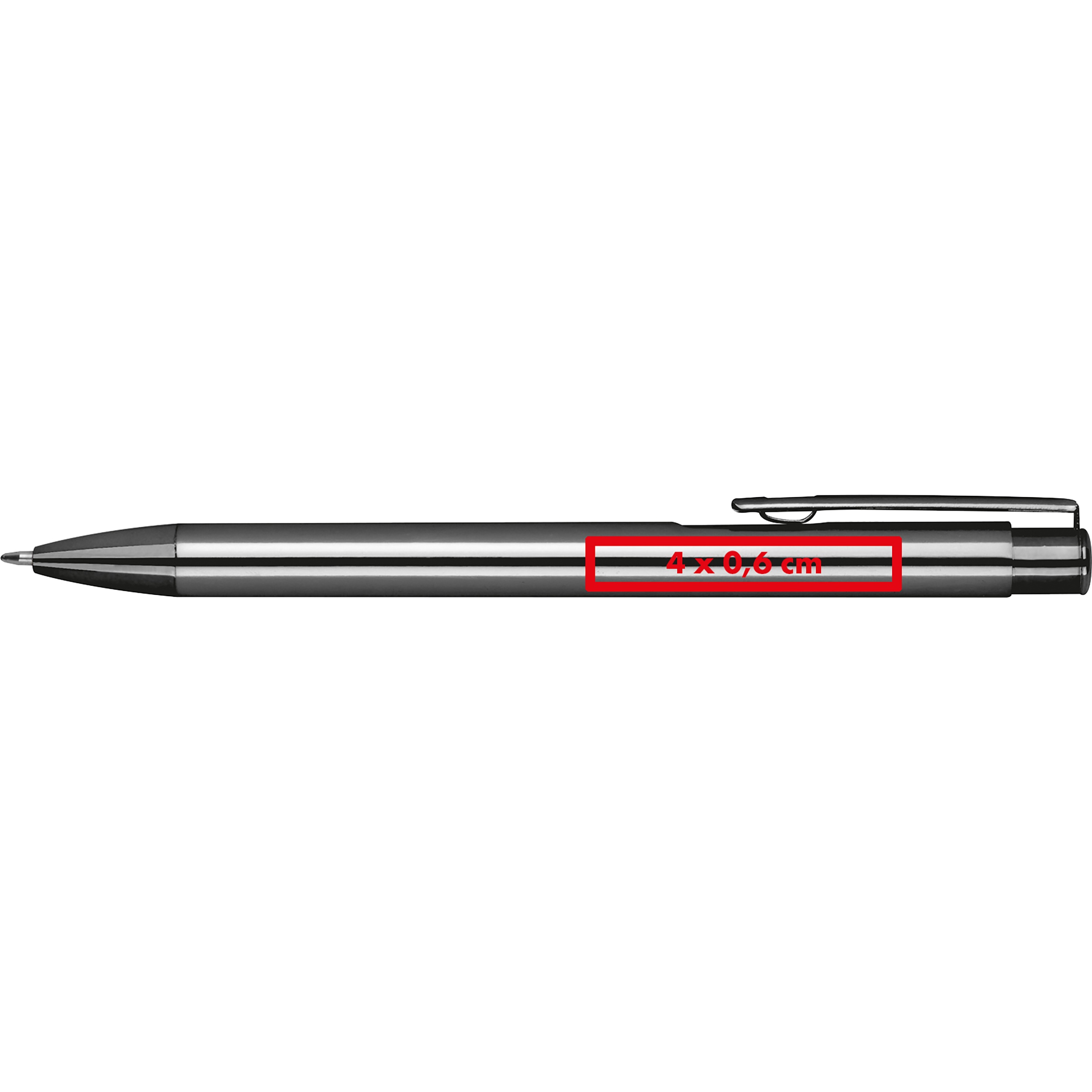 Stylo en aluminium coul. métalliques MELANIA - 4