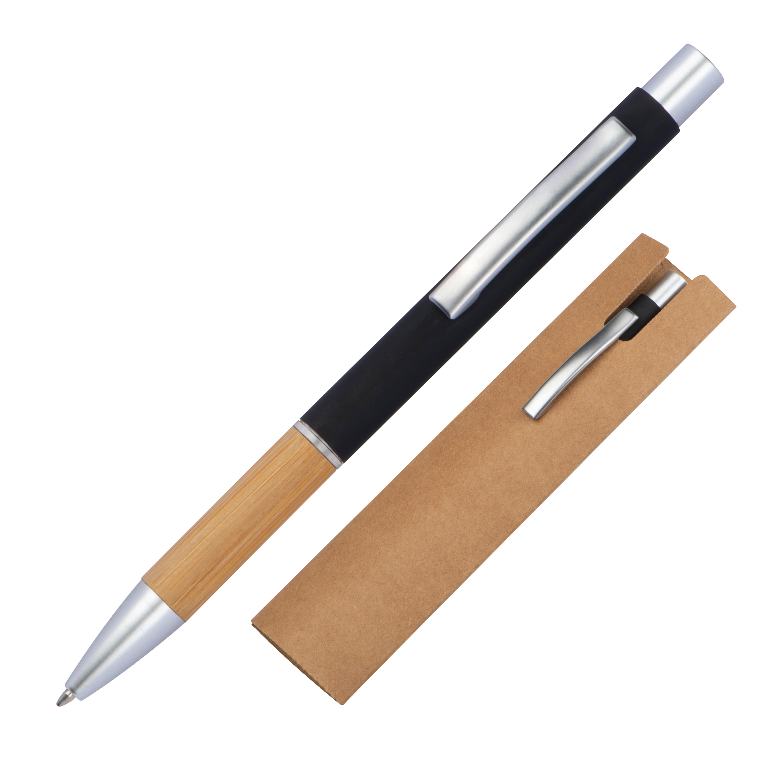 Stylo en aluminium et bambou WILHELMINA - 1