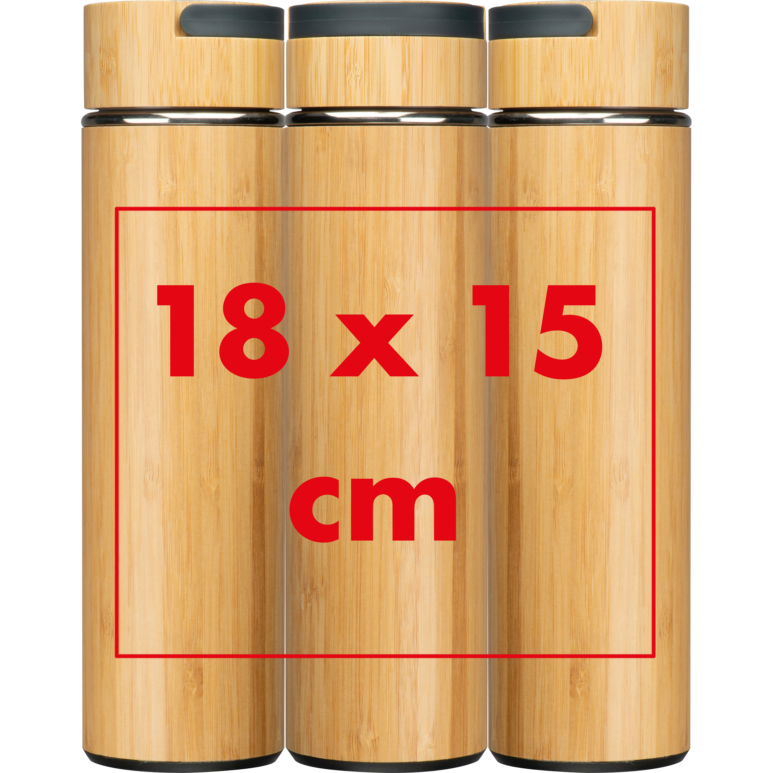 Gourde en acier inoxydable bambou ESTERA - 5