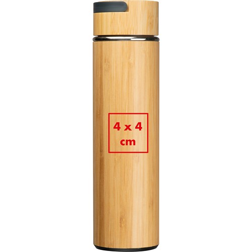 Gourde en acier inoxydable bambou ESTERA - 4