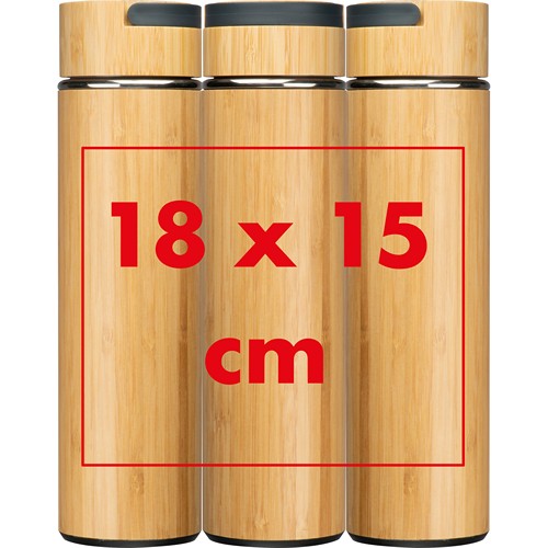Gourde en acier inoxydable bambou ESTERA - 5