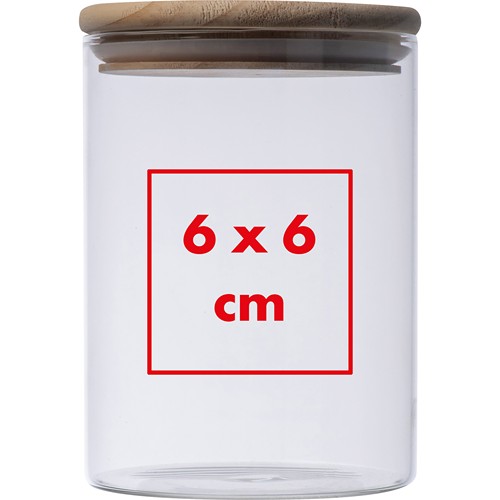 Pot en verre borosilicaté avec couvercle en bois de pin, 700 ml TYMON - 5