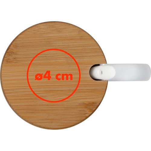 Tasse avec cuillère et couvercle en bambou LOTHAR - 4