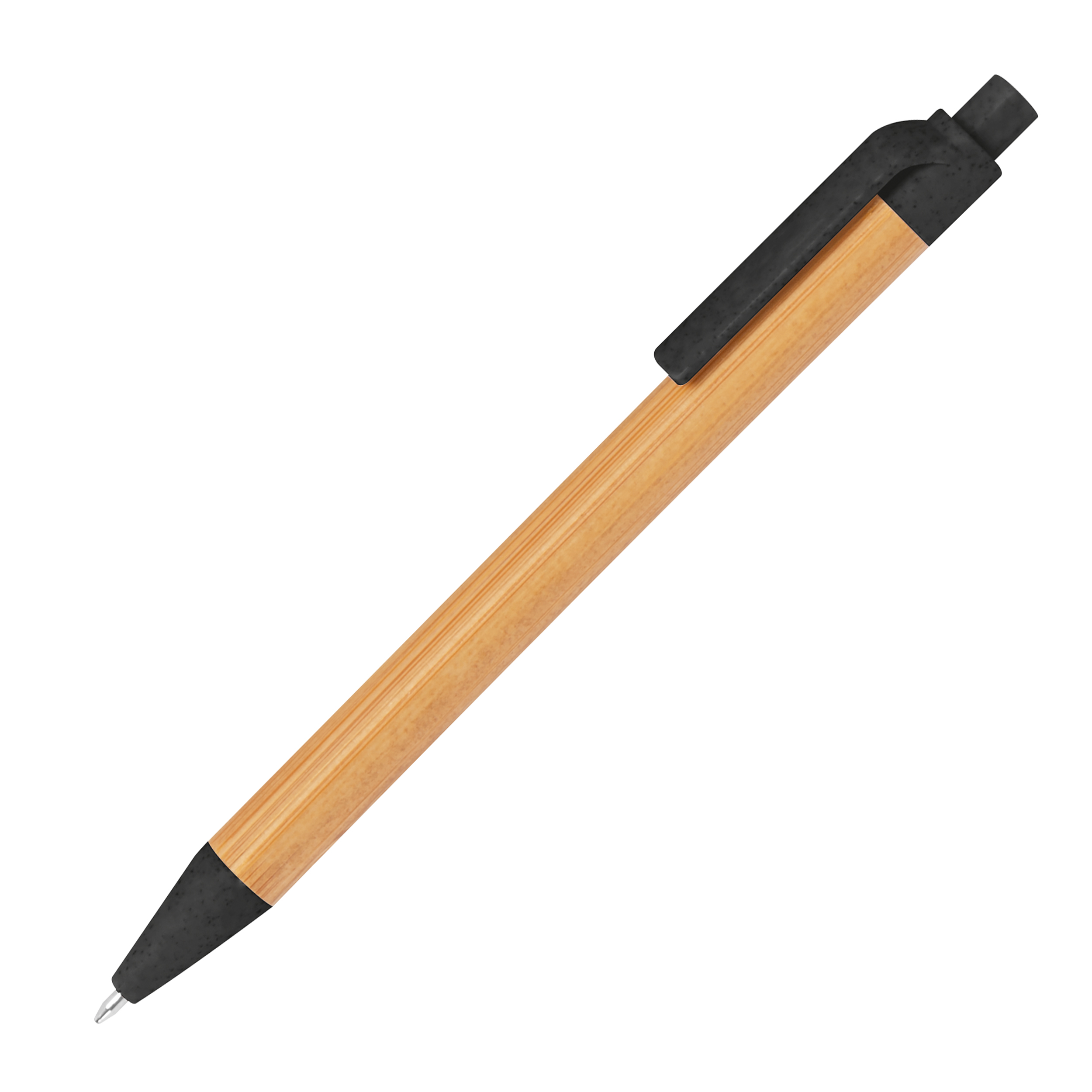Stylo à bille en paille de blé et bambou FABIANA - 1