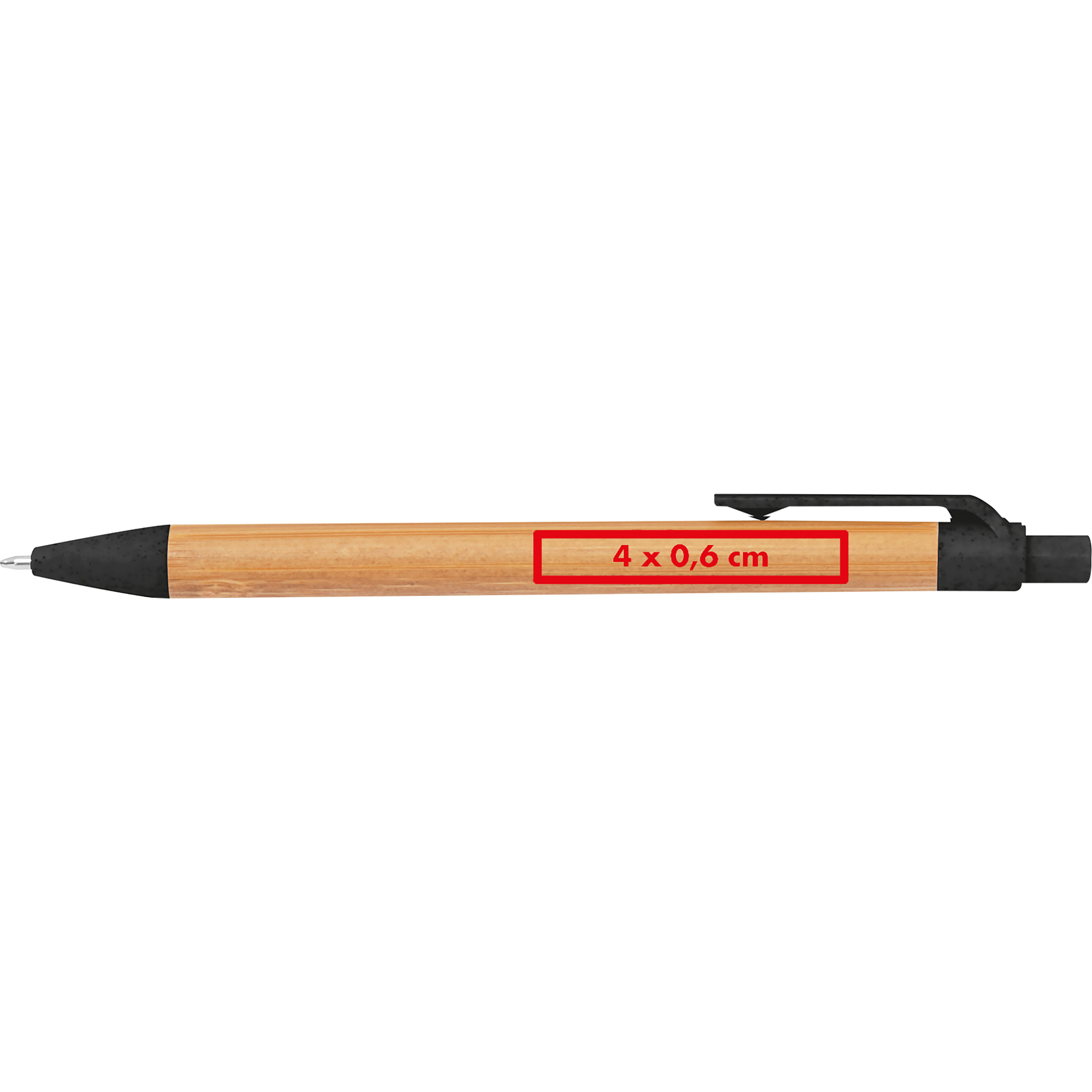 Stylo à bille en paille de blé et bambou FABIANA - 4