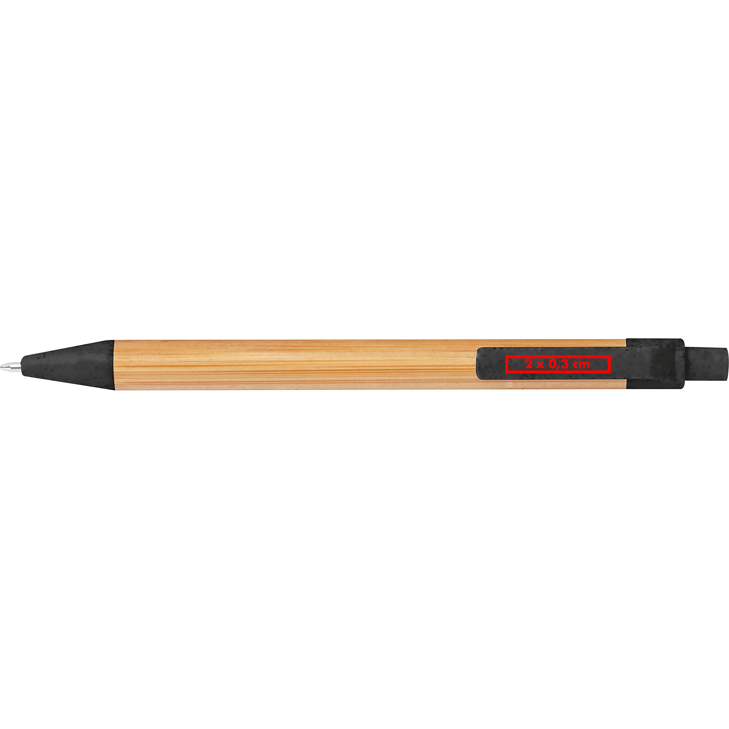 Stylo à bille en paille de blé et bambou FABIANA - 5
